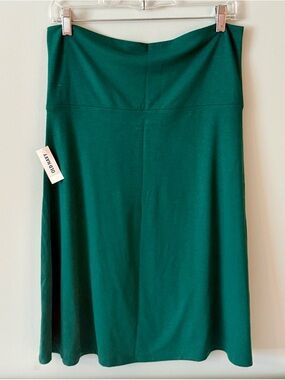 Old Navy Vintage Emerald Green Slip On Foldable Skirt Medium, 2 Lengths ~ NWT